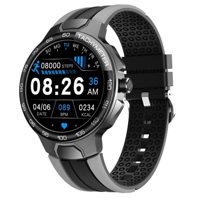 SMARTECH SmartWatch cu Ritm Cardiac, Tensiune arteriala, Nivel Oxigen, Display 1.28 inch, Alarma, Cronometru, Moduri sport, Calorii, Monitorizare somn foto