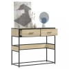Gossi masuta consola, stejar sonoma, 90x35x80 cm, lemn prelucrat