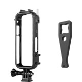 Cadru de protectie Surewo pentru camera Insta 360 X4 cu 2 sisteme de prindere cold shoe, culoarea negru