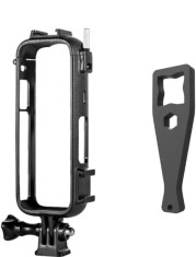 Cadru de protectie Surewo pentru camera Insta 360 X4 cu 2 sisteme de prindere cold shoe, culoarea negru