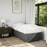 VidaXL Cadru de pat fără saltea, gri &icirc;nchis, 100x200 cm, textil