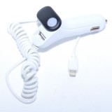 Incarcator auto USB, Lightning, 12-24V, 5V, 2.1A, compatibil cu iPhone, 196827