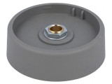 Buton rotativ poliamidă gri 6mm 50x16mm