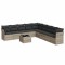 Set canapele de gradina cu perne 10 piese gri deschis poliratan