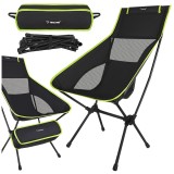 Scaun de pescuit pliabil Trizand 41x52x86 cm, negru, 120 kg