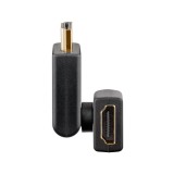 Adaptor HDMI goobay 180&deg;, placat cu aur (4K @ 60 Hz), &icirc;nclinat