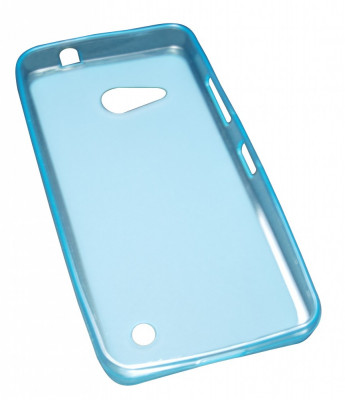 Husa silicon albastra (cu spate mat) pentru Microsoft Lumia 550 foto