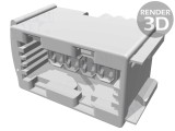 Conector automotive mufă mamă JPT 4 PIN neagră pe cablu