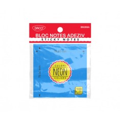BLOC NOTES ADEZIV 76X76 ALBASTRU NEON DACO BN200A foto