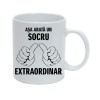 Cana alba personalizata &quot;Asa arata un socru extraordinar&quot;, INOVATIX&reg;. 330ml, Oem