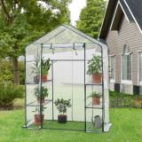 Solar gradina Hoorn 140 x 73 x 195 cm folie PVC transparent [en.casa] HausGarden Leisure