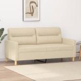 Gossi canapea cu 2 locuri, crem, 140 cm, material textil