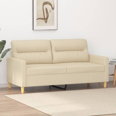 Gossi canapea cu 2 locuri, crem, 140 cm, material textil foto