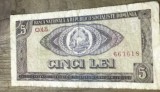 BNKRO001 Romania bancnota 5 lei 1966
