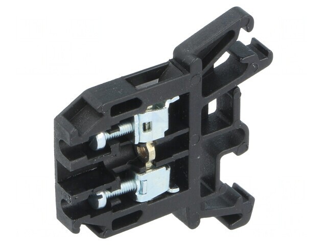 Conector Șină Negru 690V 2 Borne 0,5-2,5mm&sup2;