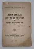 Carte veche 1912 Constantin Anghel Amintirile unui fost prefect din timpul rascoalelor