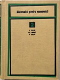 Matematici pentru economisti, vol. II - I. Craiu