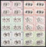 Romania 1966, LP 626, Dansuri populare, seria in blocuri de 4, MNH!