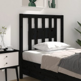 VidaXL Tăblie de pat, negru, 96x4x100 cm, lemn masiv de pin
