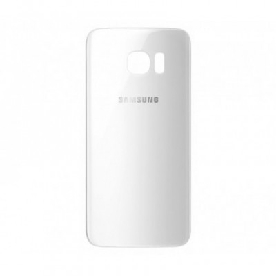 Capac Baterie cu geam camera / blitz , Samsung Galaxy S7 Edge G935 Alb Orig Swap.A foto