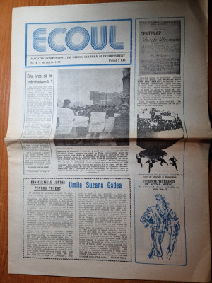 ziarul ecoul 16 martie 1990-art . umila suzana gadea foto