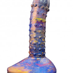 Dildo Cosmos cu Ventuza, Silicon, Albastru, 19 cm, Mokko Toys