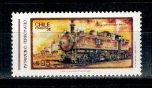 Chile 1987 - Locomotiva, cai ferate, neuzat foto