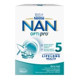 Formula de lapte praf fortifiat Nan 5 Optipro, 3+ ani, 700 g, Nestle