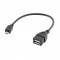 Cablu OTG, USB A mama - micro USB tata, 20cm - 402197