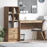 vidaXL Birou cu spațiu de depozitare cu sertar 2 pcs stejar artizanal 3337336
