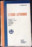 Studii Literare Garabet Ibraileanu Cartea Romaneasca 1930 Limba Romana Editie Veche Acceptabila