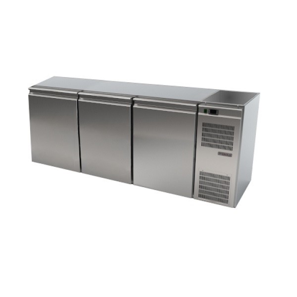 Frigider bar tip tejghea inox cu cuva-3usi