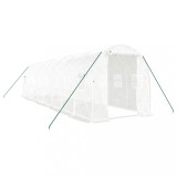 Cumpara ieftin Sera cu cadru din otel, alb, 16 m&sup2;, 8x2x2 m