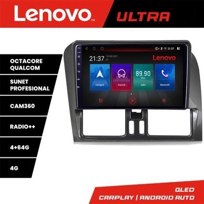 Navigatie Volvo XC60 Lenovo 8 core QLED Qualcomm 4+64 360 Android Waze USB Navigatie Internet Youtube Radio CarStore Technology