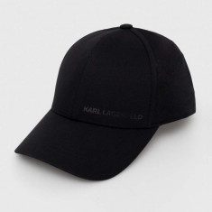 Karl Lagerfeld șapcă culoarea negru, uni 542123.805626