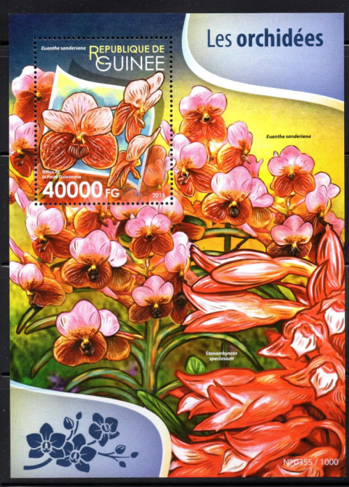 Guineea 2015, Flora, Orhidee, serie neuzată, MNH