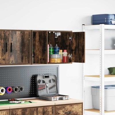 vidaXL Dulap de perete de garaj din lemn de stejar afumat 860651 foto