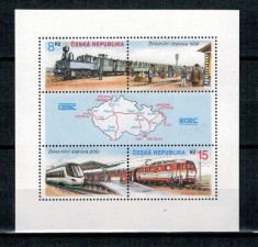 Cehia 2000 - Locomotive, cai ferate, transport, bloc neuzat