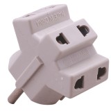 Cumpara ieftin Triplu stecher mic, cu impamantare, 3 posturi