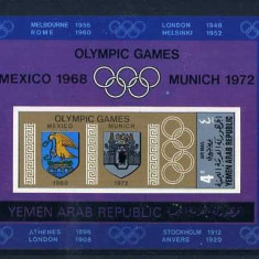 Yemen 1968 Sport, Olympics, imperf. sheet, MNH S.193