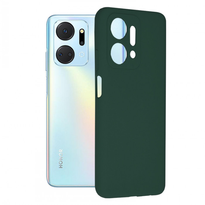 Husa pentru Honor X7a, Techsuit Soft Edge Silicone, Dark Green