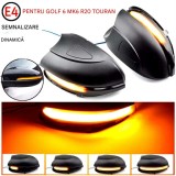 Semnalizari dinamice oglinda VOLKSWAGEN Golf 6 MK6, GTI, R20, 2008-2014, Touran 2011-2014