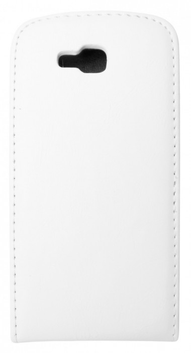 Husa flip alba (textura Crazy Horse) pentru LG Optimus L9 II D605