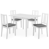 Cumpara ieftin Set mobilier de bucătărie, 5 piese, alb, MDF