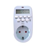 Priza programabila Well TIMER-DIG-01-WL, 16 A, interior