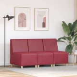 Cumpara ieftin Fotoliu 3 pcs bordo 55 x 74 x 82 cm Piele artificială