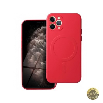 Husa MagSafe pentru Apple iPhone 11 Pro OEM Silicone Rosie foto