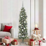 vidaXL Copac Artificial Slăb de Crăciun Verde 180 cm PVC
