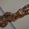 STATUETA BRONZ Masiv - FEMEIA SI CAINELE - Semnata - Vintage - Sculptata manual!
