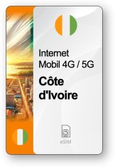 eSIM Internet C&amp;ocirc;te d&amp;#039;Ivoire, valabil 15 zile, trafic 2 GB, Standard foto